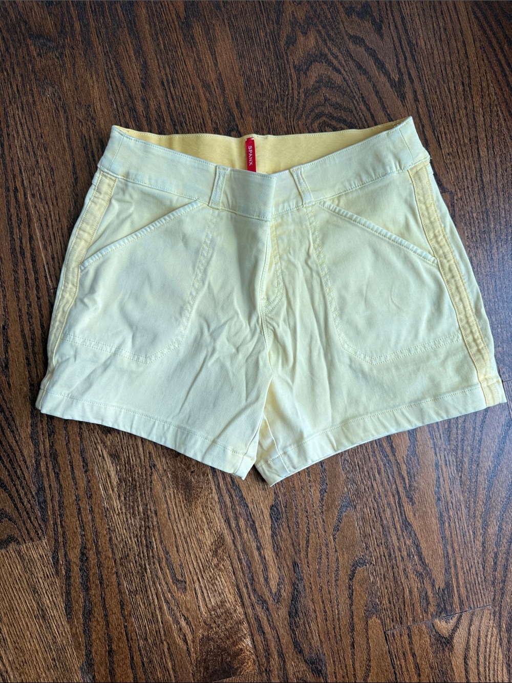 SPANX Pale Yellow Athletic Shorts